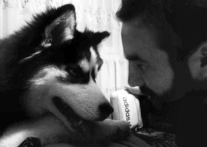 Ринат Камалединов и его собака Кира. Фото из личного архива. bboy_gnev_13