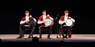 Musical instruments of the peoples of the Caucasus. Caucasian drum and Caucasian accordion.