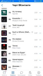 Песня Ислама Итляшева «На нервах» стремительно ворвалась в чарт ВКонтакте, заняв 79 позицию